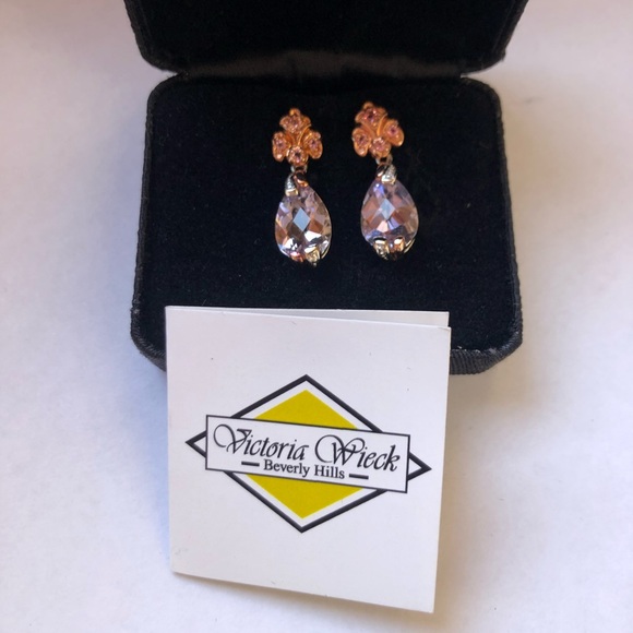 Purple Amethyst & Rose Gold Earrings - Picture 2 of 12